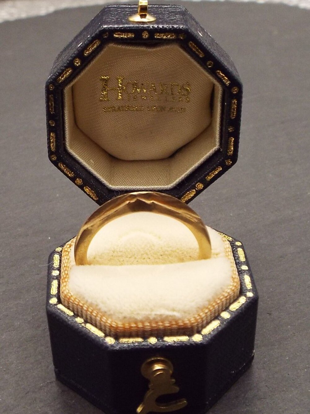 14K SOLID GOLD 2 GRAMS SPACER BAND RING GUARD SIZE 5 .25 IN LITTLE SIDED BOX 11